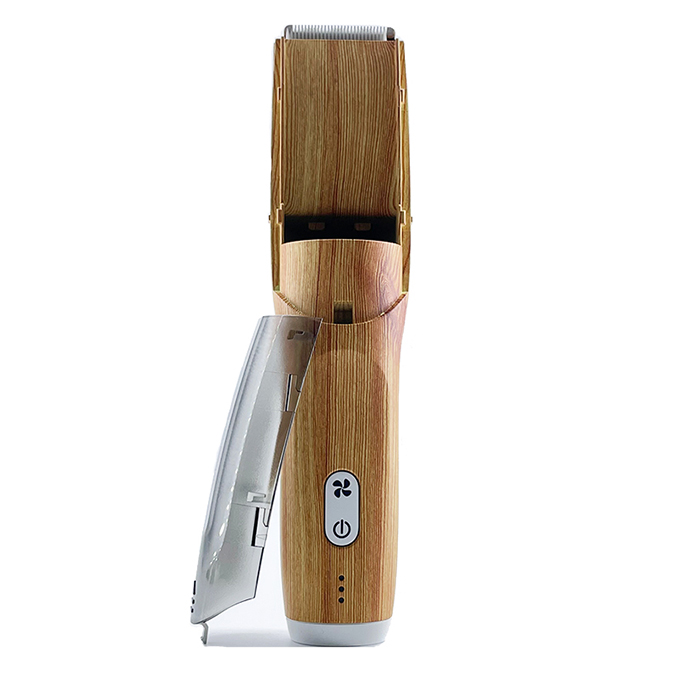 Factory OEM ODM Professional Washable Body Vacuum Hair Clipper in wooden color