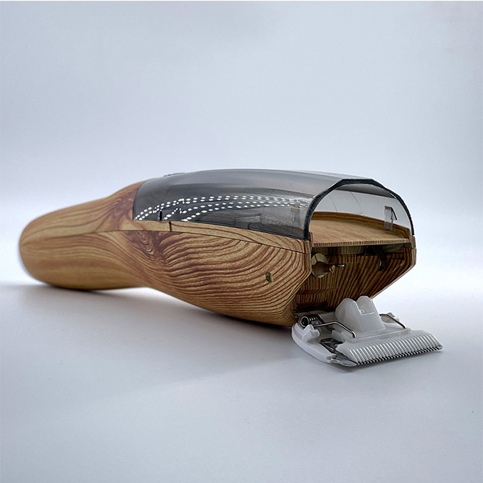 Factory OEM ODM Professional Washable Body Vacuum Hair Clipper in wooden color